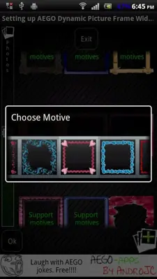 AEGO Dynamic Picture Frame Widget Free android App screenshot 1